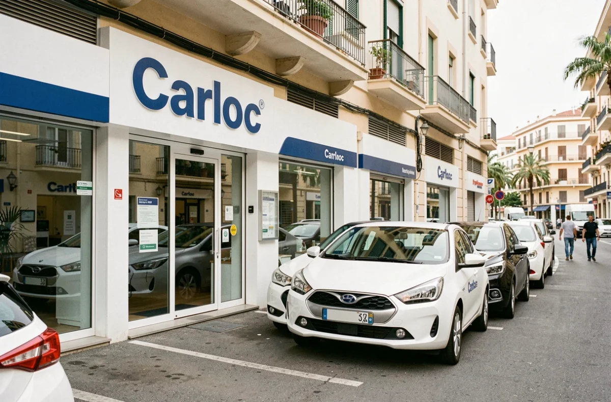 Devanture de l'agence Carloc, location de voitures à Nice dans les Alpes-Maritimes