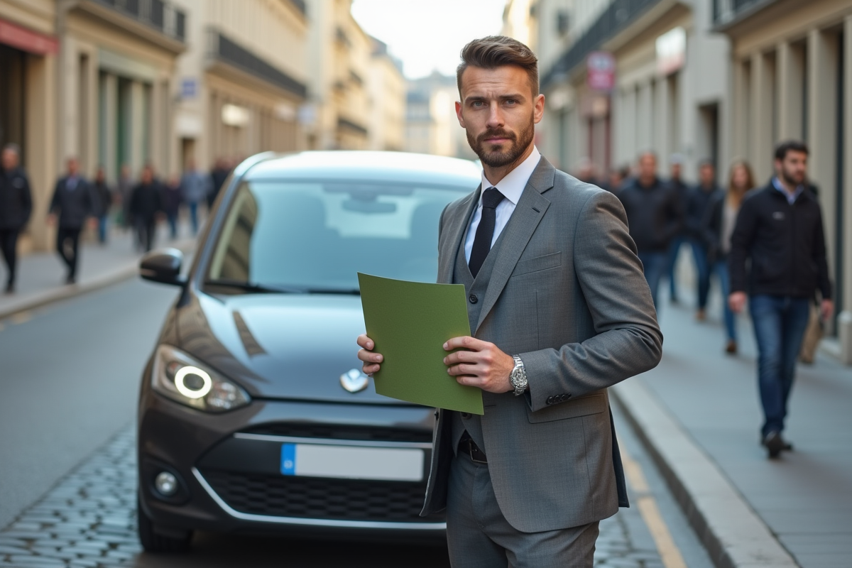 Jeune homme avec certificat d