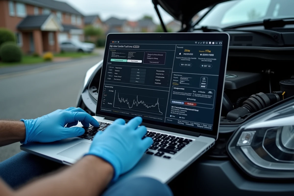 Écran d'ordinateur affichant le code défaut intermittent 1525F3 sur un logiciel de diagnostic Renault avec données de gel de trame