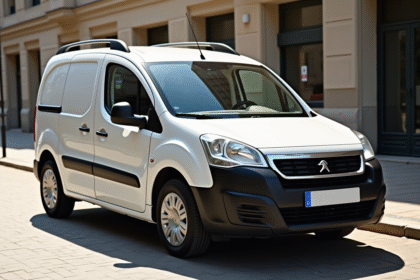 Voiture Peugeot Partner Tepee en extérieur urbain en plein jour